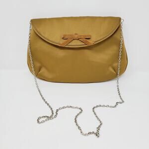 ✨ Tanner Metallic Gold Convertible Clutch Made in Italy EUC